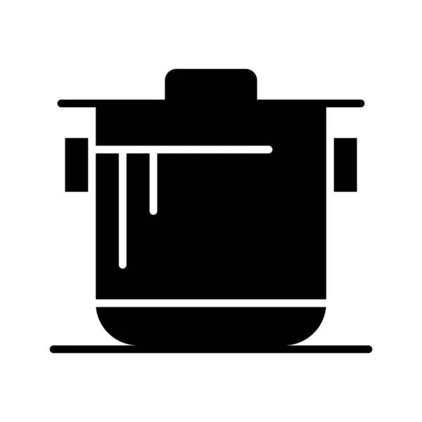 Cook Cooker Home Icon Solid Style — Stock Vector