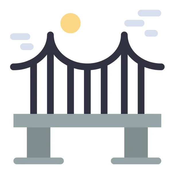Kültür Toplumları Kategorisinde Köprü Metali Simgesi — Stok Vektör