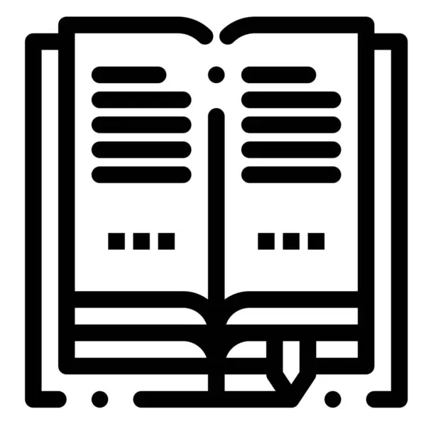 Libro Educación Icono Abierto — Vector de stock