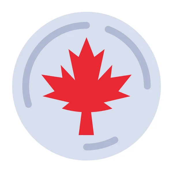 Otoño Canada Hoja Icono Cultura Comunidades Categoría — Archivo Imágenes Vectoriales