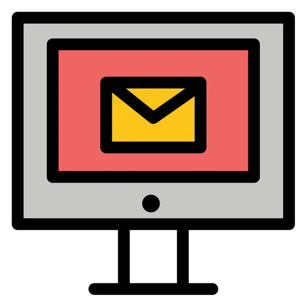 Chat Számítógép Mail Ikon — Stock Vector