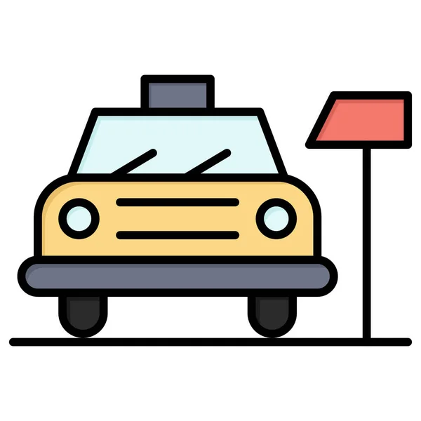 Ikona Parkingu Samochodowego Stylu Wypełnionym — Wektor stockowy