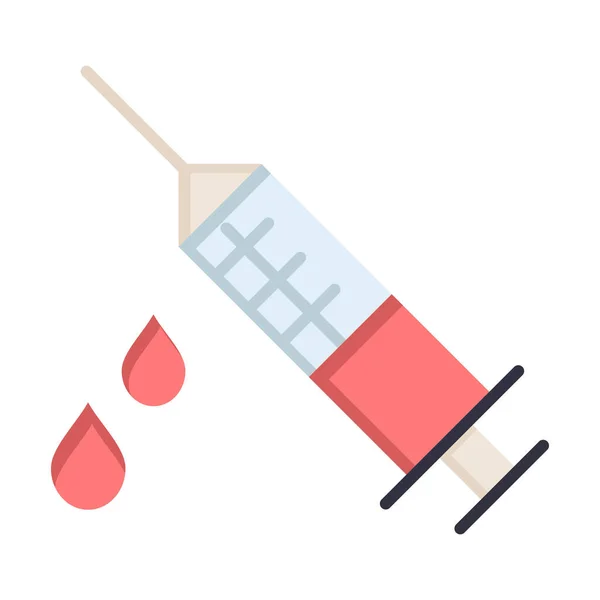 Icône Injection Drogue Drogue Dans Style Plat — Image vectorielle