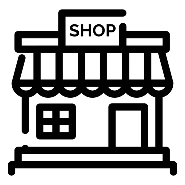 Alışveriş Ekommerce Kategorisinde Pazar Çevrimiçi Dükkan Simgesi — Stok Vektör