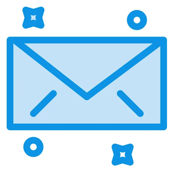 Mail Icon Stil Ausgefüllter Umrisse — Stockvektor