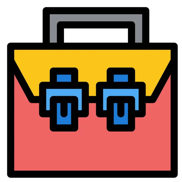 Bag Box Construction Icon Στυλ Πλήρους Περιγράμματος — Διανυσματικό Αρχείο