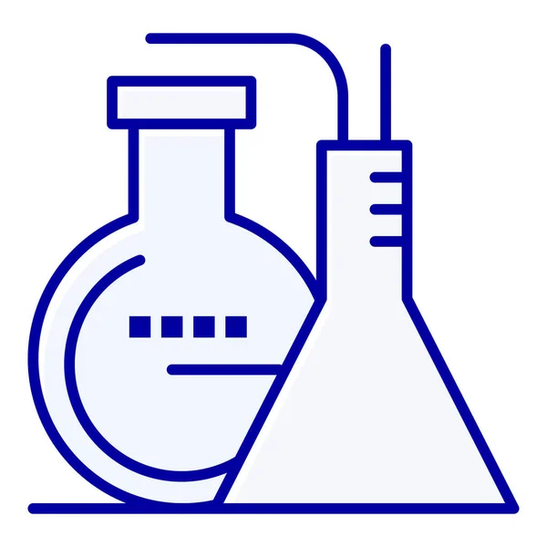 化学能源实验室图标充填 轮廓风格 — 图库矢量图片