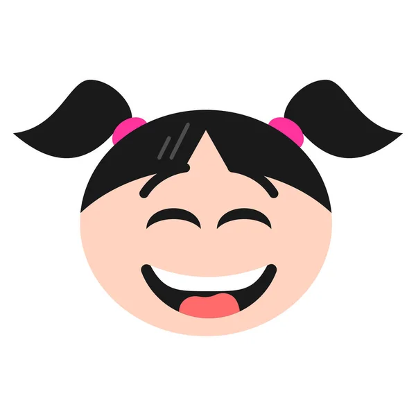 Emoji Εικονίδιο Προσώπου Emoticon Επίπεδη Στυλ — Διανυσματικό Αρχείο