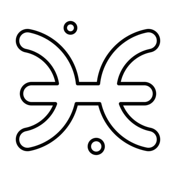 Значок Гороскопа Астрології Греції Стилі Контур — стоковий вектор