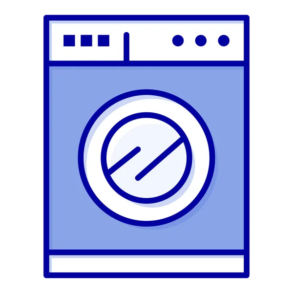 Icono Lavado Máquina Cocina Estilo Contorno Lleno — Vector de stock