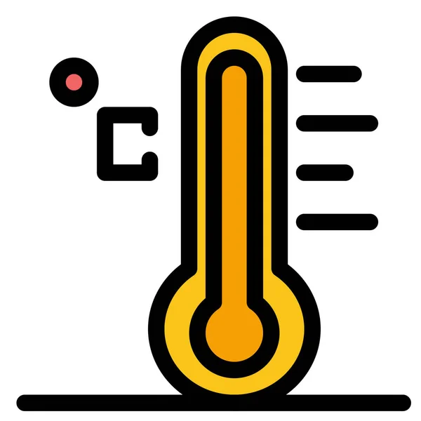 Wolk Licht Regenachtige Pictogram Gevulde Outline Stijl — Stockvector