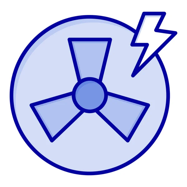 Icono Del Ventilador Fábrica Energía Estilo Contorno Lleno — Archivo Imágenes Vectoriales