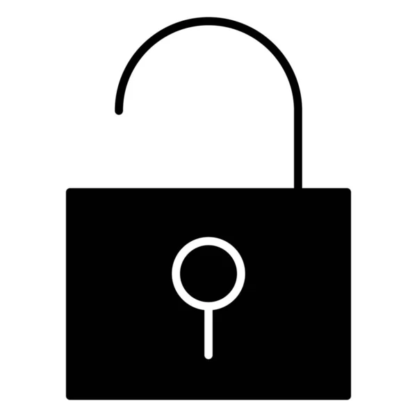 Interface Lock Unlocked Icon Solid Style — Stock Vector