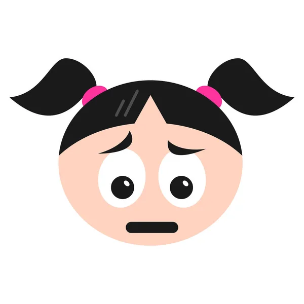Deprimerad Besviken Emoji Ikon Platt Stil — Stock vektor
