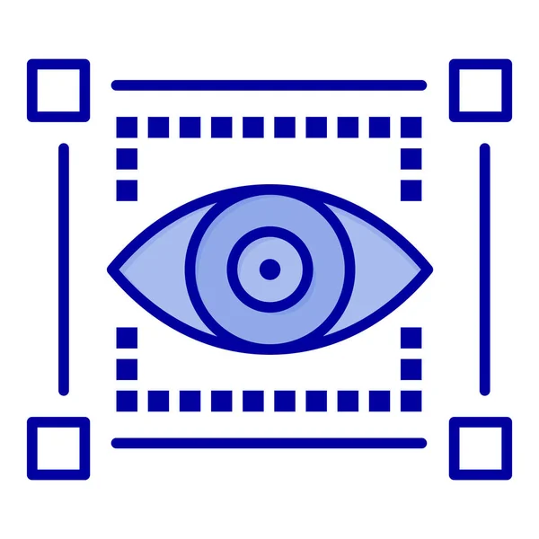 Augenskizze Ansicht Symbol Stil Mit Ausgefüllten Umrissen — Stockvektor