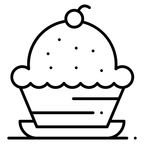 Kuchen Dessert Muffin Symbol — Stockvektor
