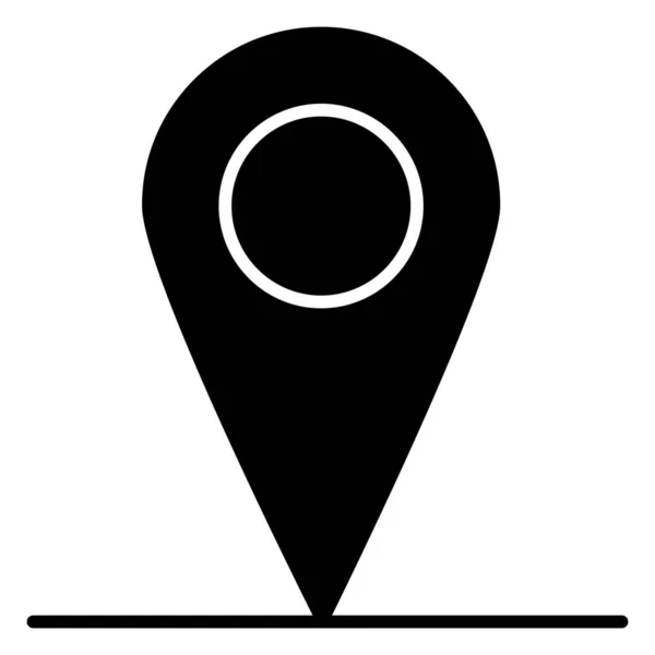 Значок Карты Расположения Интерфейса Твердом Стиле — стоковый вектор