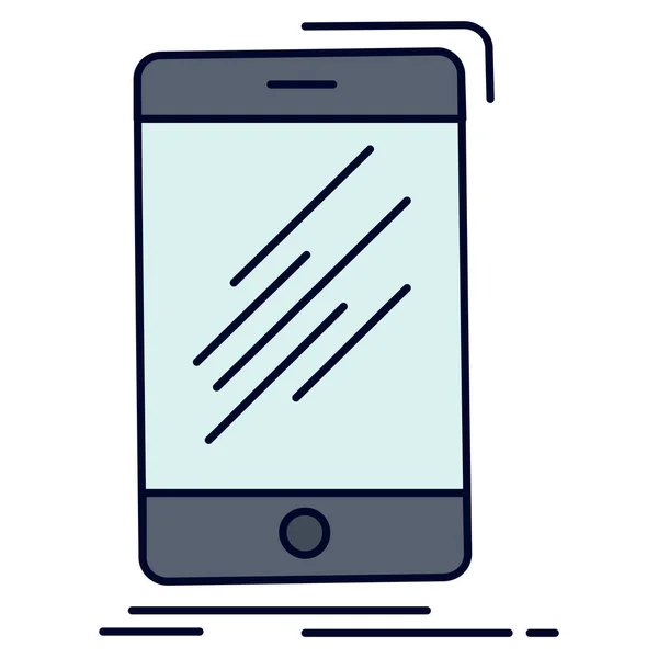 Иконка Мобильного Телефона Стиле Full Outline — стоковый вектор
