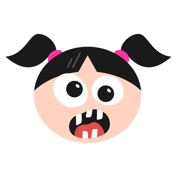 Ikon Wajah Emoji Depresi Dalam Gaya Datar - Stok Vektor