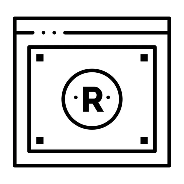 Ikona Cyfrowa Prawa Autorskiego Biznesu — Wektor stockowy
