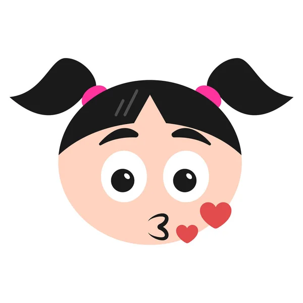 Amorousness Χαρούμενο Εικονίδιο Emoji Επίπεδο Στυλ — Διανυσματικό Αρχείο