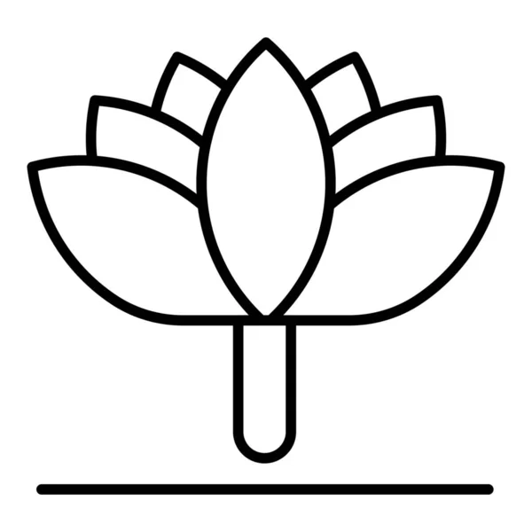 Квітка Весняний Тюльпан Значок Контурному Стилі — стоковий вектор