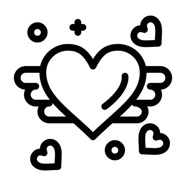 Day Heart Love Icon Outline Style — Stock Vector