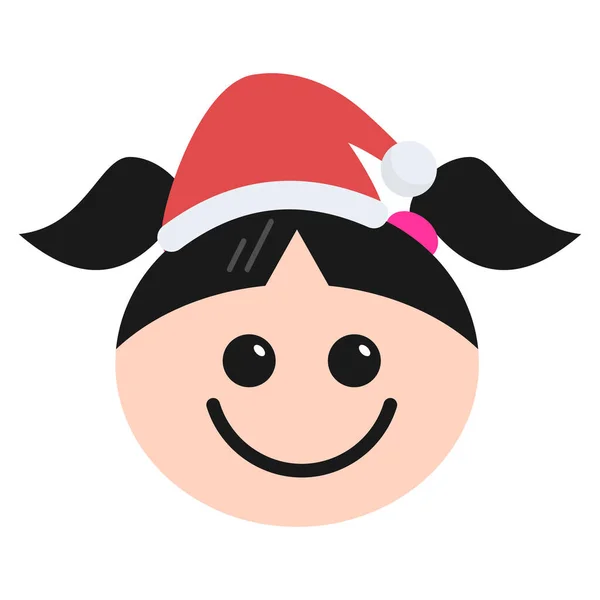 Claus Emoji Emoticon Icon Flachen Stil — Stockvektor