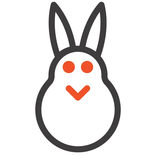 Taslak Biçiminde Tavşan Paskalya Tavşanı Simgesi — Stok Vektör