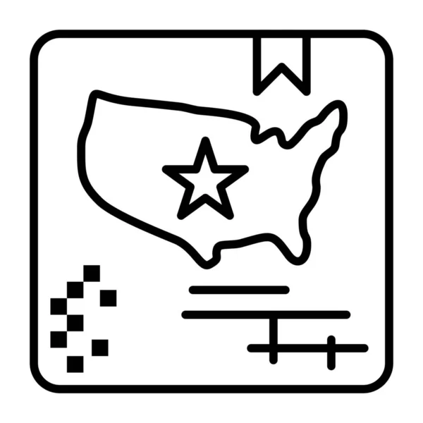 Ікона Мапи Американських Прапорів — стоковий вектор