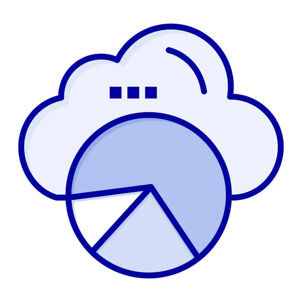 Иконка Отчётности Облачных Данных Стиле Заполненного Контура — стоковый вектор