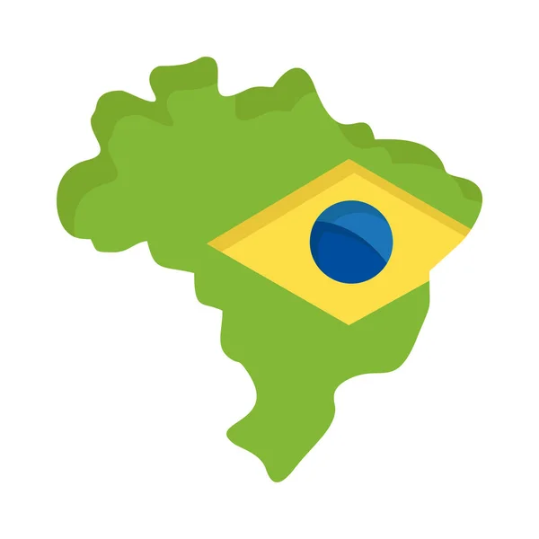 Brazylijska Ikona Brazylijskiego Karnawału Płaskim Stylu — Wektor stockowy