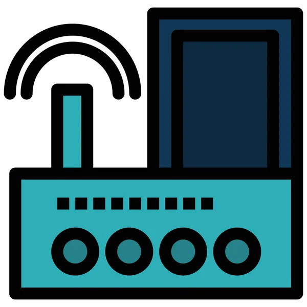 Gerät Radio Router Symbol — Stockvektor