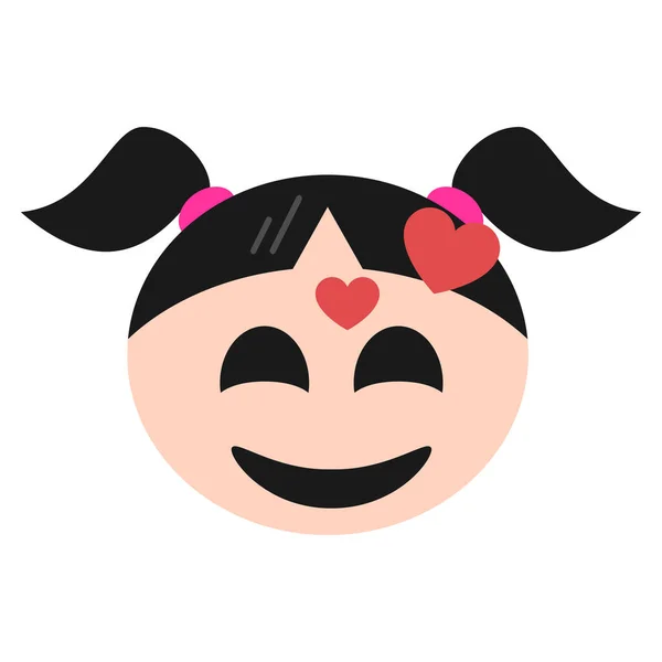 Emoji Εικονίδιο Προσώπου Emoticon Επίπεδη Στυλ — Διανυσματικό Αρχείο