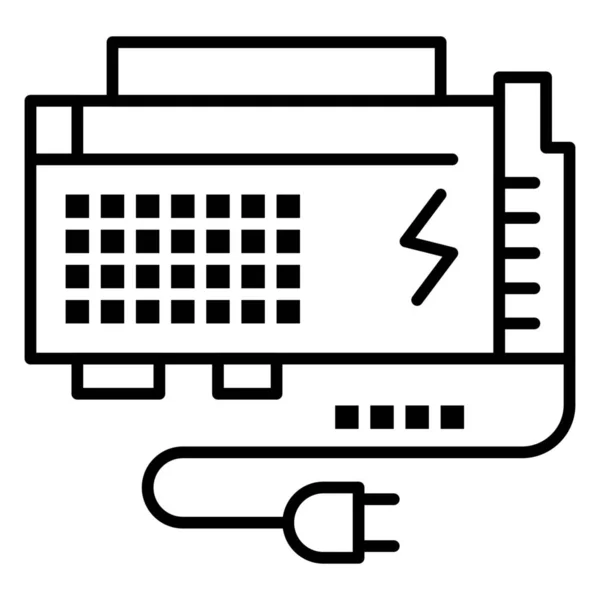 Иконка Компьютера Батареи Apc Стиле Контура — стоковый вектор