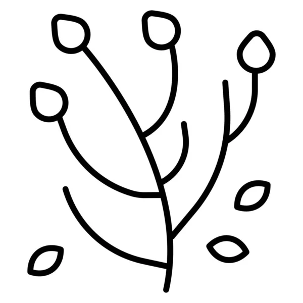 Иконка Цветка Анемона Стиле Контура — стоковый вектор
