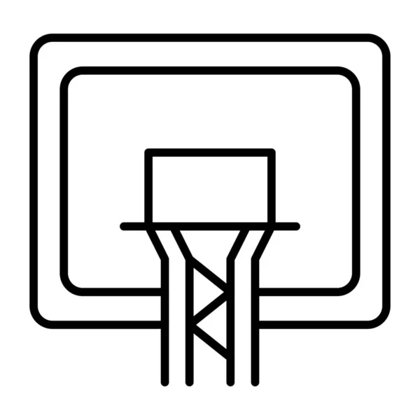 Backboard Basket Ikonu Dış Hatlar Tarzında — Stok Vektör