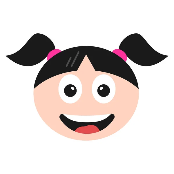 Emoji Ikon Wajah Emoticon Dalam Gaya Datar - Stok Vektor