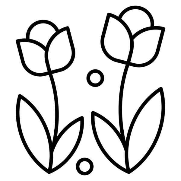 Икона Природы Флоры Стиле Наброска — стоковый вектор