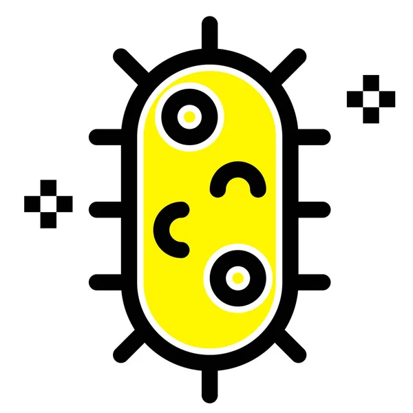 Икона Биохимии Бактерий Стиле Заполненного Контура — стоковый вектор