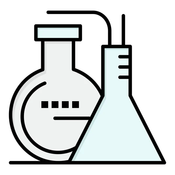 Chemicals Energy Lab Icon Filled Outline Style — Stock Vector