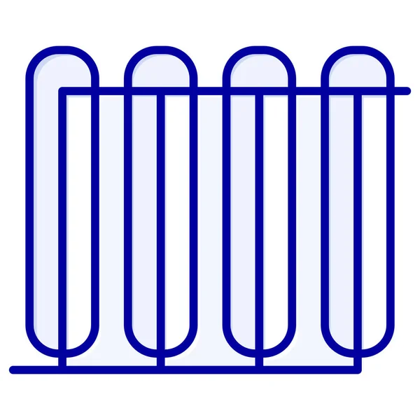 Icono Calefacción Del Calentador Batería Estilo Contorno Lleno — Archivo Imágenes Vectoriales