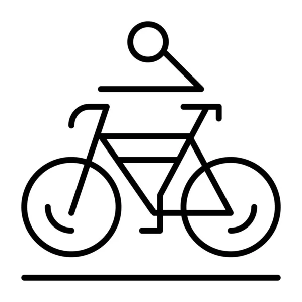 アクティビティ自転車のアイコンをアウトラインスタイルで表示 — ストックベクタ