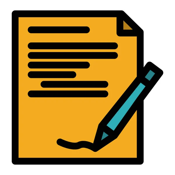 Agreement Note Paperdocument Icon — Stock Vector