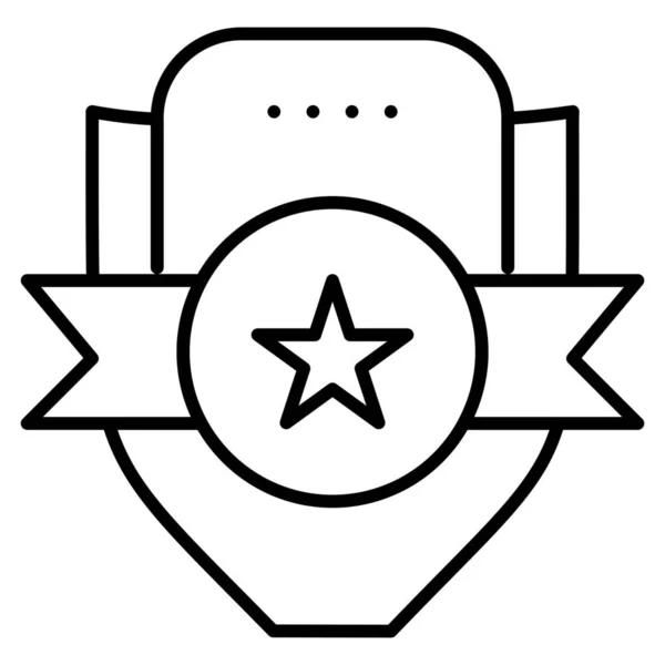 Abzeichen Club Emblem Symbol Umriss Stil — Stockvektor
