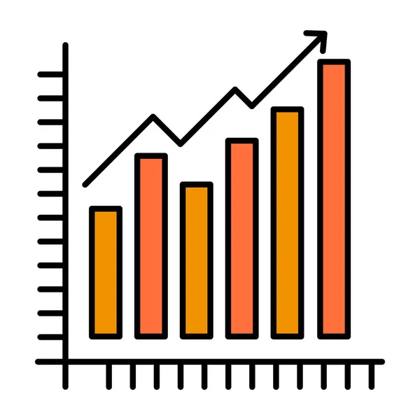 Analytics Business Diagram Pictogram Gevulde Outline Stijl — Stockvector