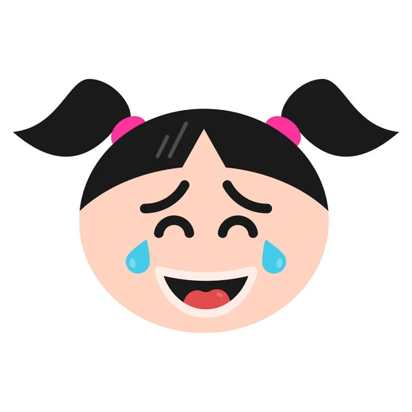 Emoji面部图标为扁平风格 — 图库矢量图片