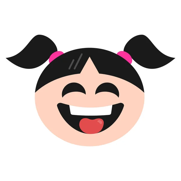 Crazy Emoji Face Icon Flat Style — Stock Vector