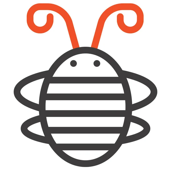 Bienenkäfer Icon Umrissen — Stockvektor