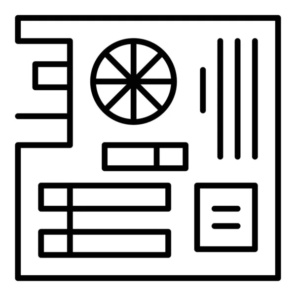 Главная Иконка Бортового Компьютера Стиле Наброска — стоковый вектор